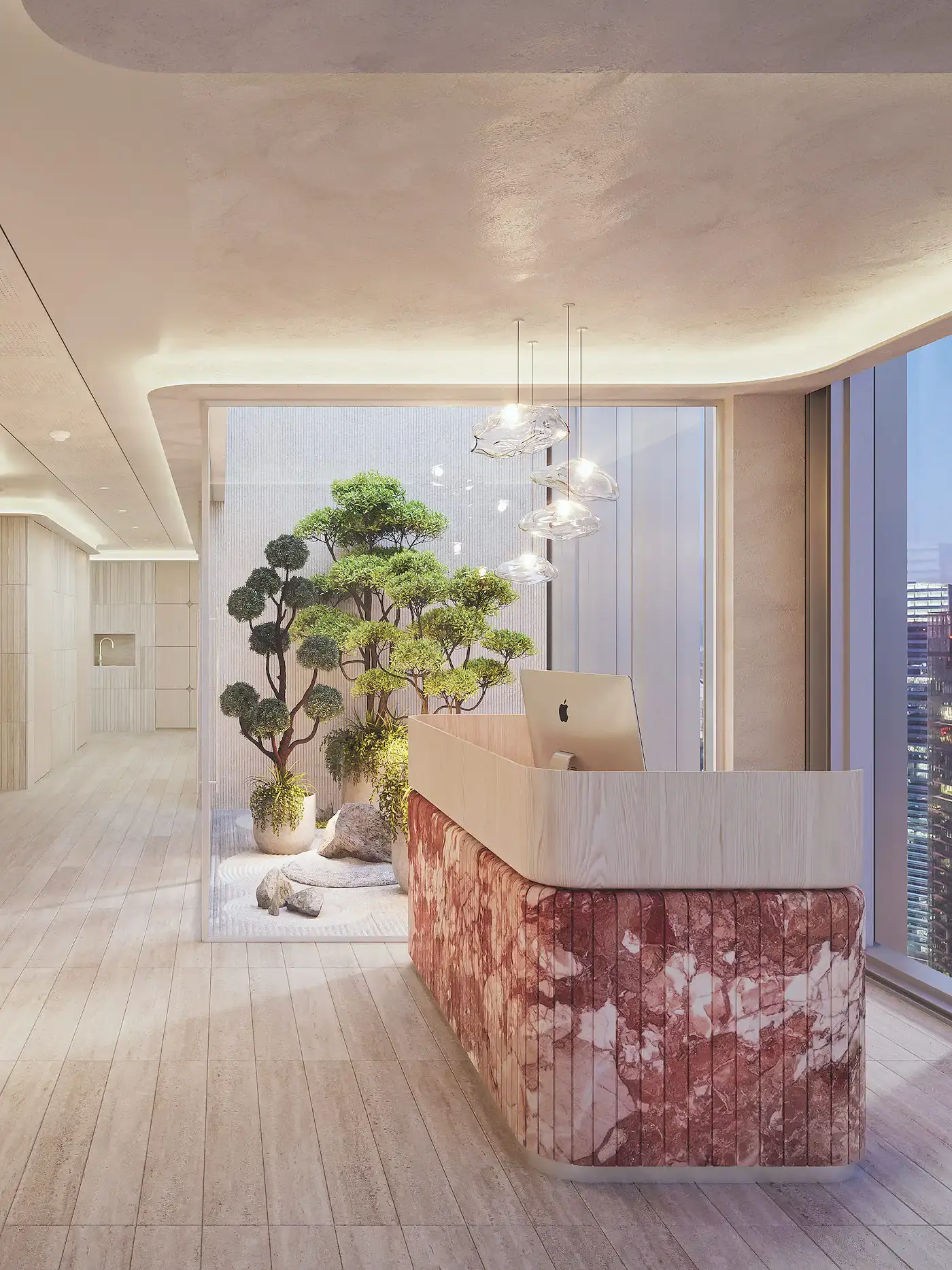The onsen pools on level 51